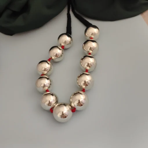Glamaya Bewafa Oxidised Ball Necklace 1 GLAM-NE-OX-100-945563-157-2