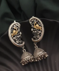 Glamaya Sneha Oxidized Two Tone Earcuff Earring 4 GLAM-ER-TT-26F7-969437-49-3