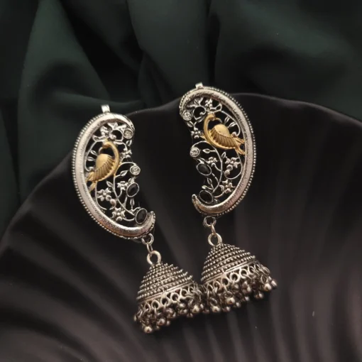 Glamaya Sneha Oxidized Two Tone Earcuff Earring 4 GLAM-ER-TT-26F7-969437-49-3 Glamaya Sneha Oxidized Two Tone Earcuff Earring 4 GLAM-ER-TT-26F7-969437-49-3