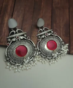 Glamaya Lakshita Silver Replica Dangles Earring 2 GLAM-ER-OX-100-788165-123-5
