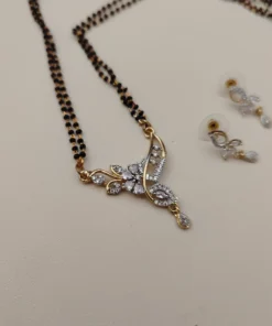 Glamaya Jasmin American Diamond Mangalsutra Chain Design 1 GLAM-MA-CO-14-537306-27-5