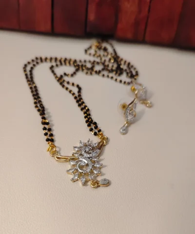 Glamaya Pranavi American Diamond Mangalsutra Chain Design 2 GLAM-MA-CO-7F8-922835-15-9