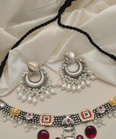 Glamaya Samiksha Fusion Necklace Earring Set 2 GLAM-CN-OX-160-800155-220-5