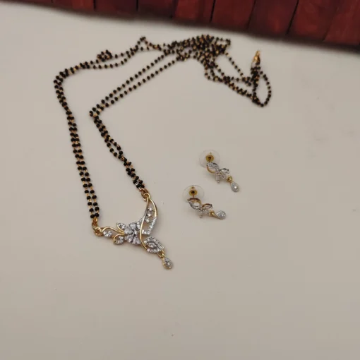 Glamaya Jasmin American Diamond Mangalsutra Chain Design 2 GLAM-MA-CO-14-537306-27-5 Glamaya Jasmin American Diamond Mangalsutra Chain Design 2 GLAM-MA-CO-14-537306-27-5