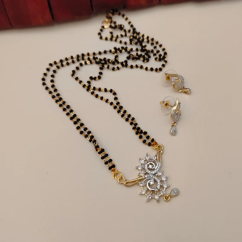 Glamaya Pranavi American Diamond Mangalsutra Chain Design 1 GLAM-MA-CO-7F8-922835-15-9