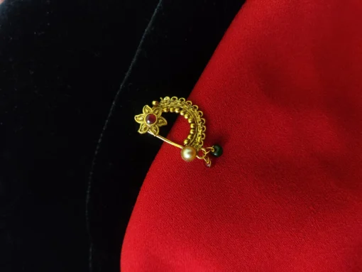 Glamaya Copper Gold Plated Non Pierced Nose Pin 1 GLAM-NP-CO-6F7-883062-15-6