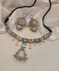 Glamaya Lehar Fusion Necklace Earring Set 1 GLAM-CN-OX-80-543028-110-10