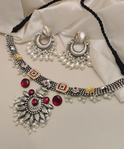 Glamaya Samiksha Fusion Necklace Earring Set 1 GLAM-CN-OX-160-800155-220-5