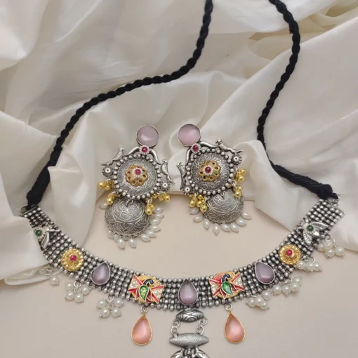 Glamaya Lehar Fusion Necklace Earring Set 2 GLAM-CN-OX-80-543028-110-10 Glamaya Lehar Fusion Necklace Earring Set 2 GLAM-CN-OX-80-543028-110-10