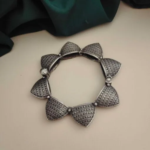 Glamaya Swapna Silver Replica Screw Openable Bangle 1 GLAM-BB-OX-35-301987-55-10