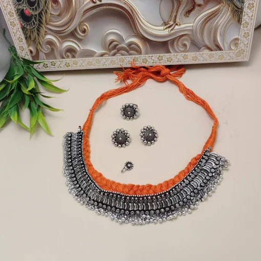 Glamaya Kayra Oxidized Combo Set Orange 2 GLAM-CN-OX-44-956383-70-5 Glamaya Kayra Oxidized Combo Set Orange 2 GLAM-CN-OX-44-956383-70-5