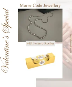 morse code jewellery with ferrero rocher