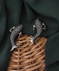 Glamaya Nora Silver Replica Fish Earcuff Earring 3 GLAM-ER-OX-28-758017-37-5