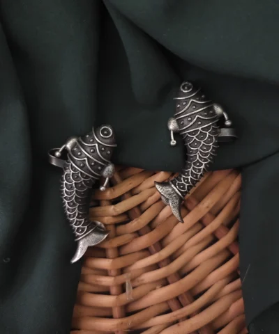 Glamaya Nora Silver Replica Fish Earcuff Earring 2 GLAM-ER-OX-28-758017-37-5