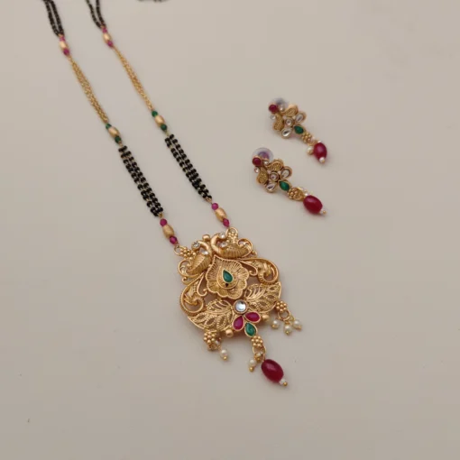 Glamaya Twisha Traditional Gold Plated Mangalsutra Set 1 GLAM-MA-CO-100-324412-157-2