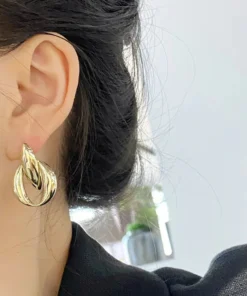 Glamaya Trendy Swirl Hoop Earring 3 GLAM-ER-OX-5F7-397530-13-7