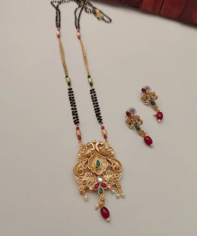 Glamaya Twisha Traditional Gold Plated Mangalsutra Set 2 GLAM-MA-CO-100-324412-157-2