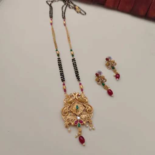 Glamaya Twisha Traditional Gold Plated Mangalsutra Set 2 GLAM-MA-CO-100-324412-157-2 Glamaya Twisha Traditional Gold Plated Mangalsutra Set 2 GLAM-MA-CO-100-324412-157-2