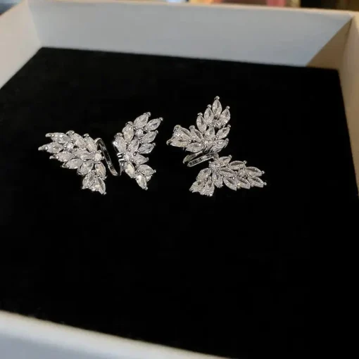 Glamaya Rhinestone Zirconia Butterfly Earring 1 GLAM-ER-CZ-40-044566-74-2