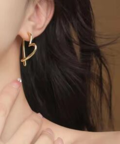 Glamaya Heart Shaped Gold Plated Earring 3 GLAM-ER-GP-5F7-936400-13-7