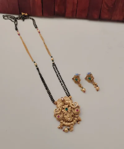 Glamaya Yuvika Traditional Gold Plated Mangalsutra Set 2 GLAM-MA-CO-100-300415-157-2