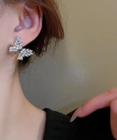 Glamaya Rhinestone Zirconia Butterfly Earring 2 GLAM-ER-CZ-40-044566-74-2