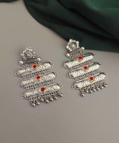 Glamaya Sonalika Oxidised Light Weight Dangle Earring 1 GLAM-ER-OX-20-309362-37-4