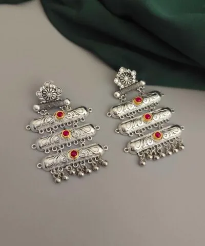 Glamaya Sonalika Oxidised Light Weight Dangle Earring 1 GLAM-ER-OX-20-309362-37-4