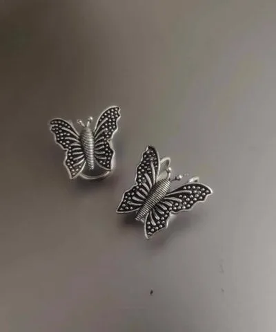 Oxidised BUTTERFLY Bugadi EarClips Earrings