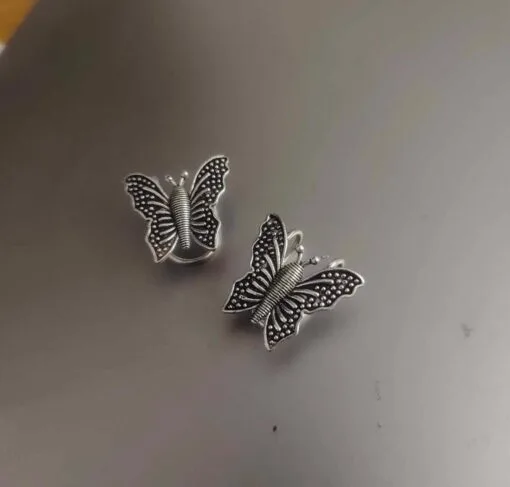 Oxidised BUTTERFLY Bugadi EarClips Earrings
