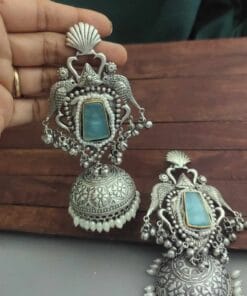Silver 925 Plated Jhumka Earrings
