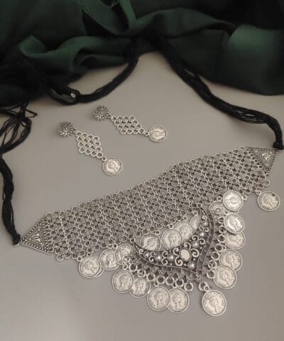 Choker Necklace Earrings Set