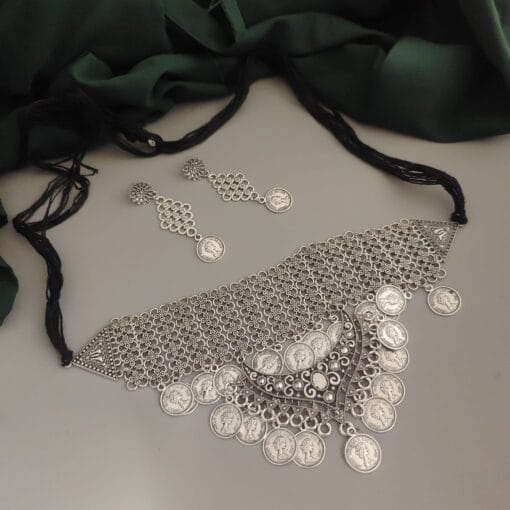 Choker Necklace Earrings Set