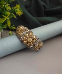 FARAH Silver Replica Two tone Openable Bangle