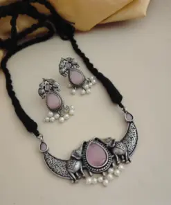 LIORA Silver Replica Necklace Earrings Set LIORA Silver Replica Necklace Earrings Set