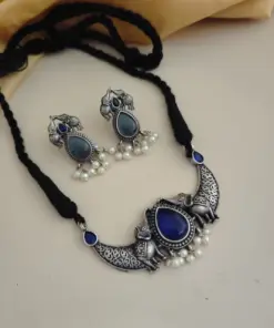 LIORA Silver Replica Necklace Earrings Set LIORA Silver Replica Necklace Earrings Set