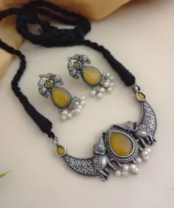 LIORA Silver Replica Necklace Earrings Set LIORA Silver Replica Necklace Earrings Set