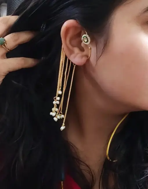 PACHHI Kundan Gold Replica Earrings