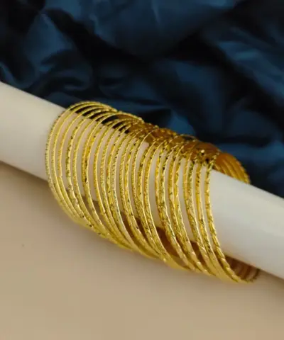 KAVERI Oxidised Golden Bangles Set of 24 Pc
