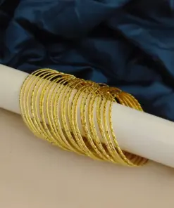 KAVERI Oxidised Golden Bangles Set of 24 Pc