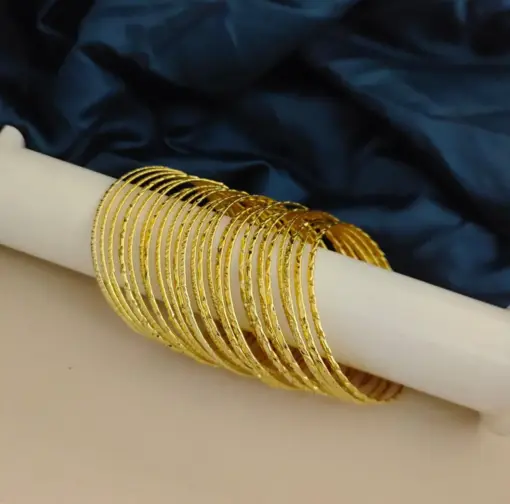 KAVERI Oxidised Golden Bangles Set of 24 Pc KAVERI Oxidised Golden Bangles Set of 24 Pc