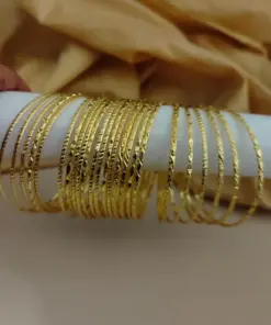 KAVERI Oxidised Golden Bangles Set of 24 Pc