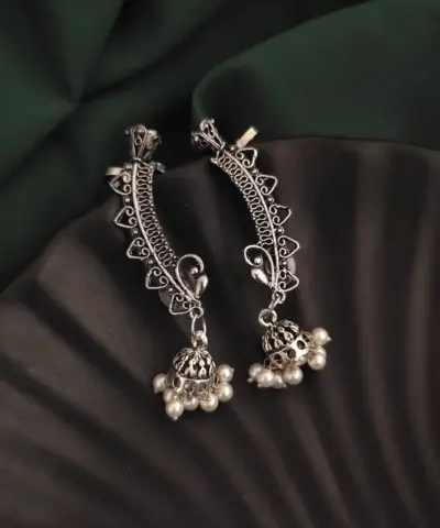 DHARA Oxidised Earcuff Earrings