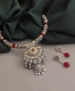 Lakshika Oxidised Hasli Necklace Set