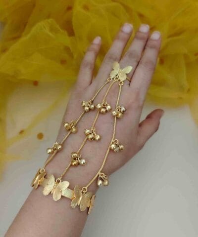 BUTTERFLY Gold Replica Adjustable Bracelet/ Handcuff